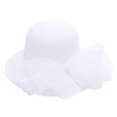 thumbnail image 2 of Women's British Style Fascinator Sun Hat, Elegant Dress Hat for Summer Church Tea Party Wedding Travel, Thoughtful Gift(One size,White), 2 of 2