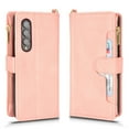 thumbnail image 2 of Dteck Zipper Wallet Case for Samsung Galaxy Z Fold 4.PU Leather Magnetic Card Slots Shockproof Zipper Pocket Flip Magnetic Cover for Samsung Galaxy Z Fold 4 7.6 inch,Pink, 2 of 9