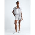 thumbnail image 2 of Scoop Women's and Women's Plus Scubaknit Seamed Shorts, 4.5'' Inseam, Sizes XS-4X, 2 of 5