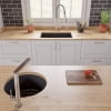 thumbnail image 5 of Brushed Nickel Kitchen Faucet with Black Rubber Stem, 5 of 12
