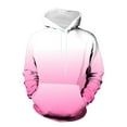 thumbnail image 2 of DDAPJ pyju Big and Tall Pullover Hoodies for Men Gradient Color Hooded Sweatshirt Loose Casual Drawstring Pullover Tops with Kangaroo Pocket Pink L, 2 of 5