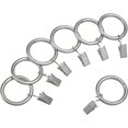 thumbnail image 2 of Long Lasting Rustproof Decorative Drapery Rings, Easy Installation Nickel Plating Metal Curtain Clip Rings with Removable Clips for Wide Weight Capacity, Smooth Sliding, 2 of 4