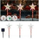 thumbnail image 4 of pstuiky Luces solares navideñas con forma de estrella|árbol de Navidad y copo de nieve. Múltiples modos de iluminación. Luces solares de suelo para decoración navideña exterior, 4 of 8