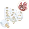 thumbnail image 2 of FONDOTIN Glass Drawer Pulls Octagonal Brass Furniture Hardware For Kitchen Drawer 6Pcs, 2 of 6