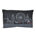 thumbnail image 2 of 24" Black and White London Nighttime Skyline Lumbar Decorative Pillow, 2 of 3