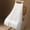 White, variant on Elowen Fashionable Color Elastic Waist Skirts for Women Satin Pleated High Waist A-line Loose Half Dress Black L