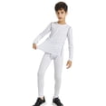 thumbnail image 2 of YUSHOW Youth Boys Thermal Base Layer Set Long Sleeve Shirts & Leggings for Sport Soccer White Size 12, 2 of 8