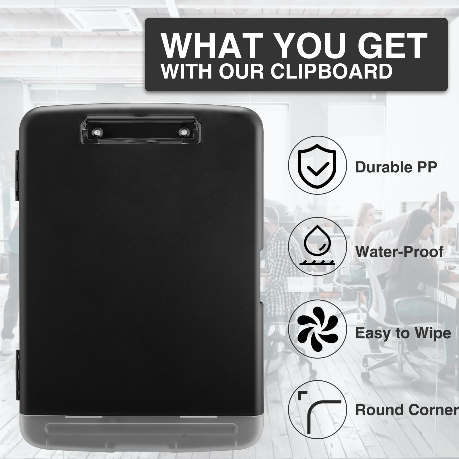 Clipboards With Storage  High Capacity Clip Boards 8.5x11 Pen Holder Heavy Duty Plastic Paper Organization Folder Cases Letter / A4 Size For Nurse Teachers School & Office Supplies