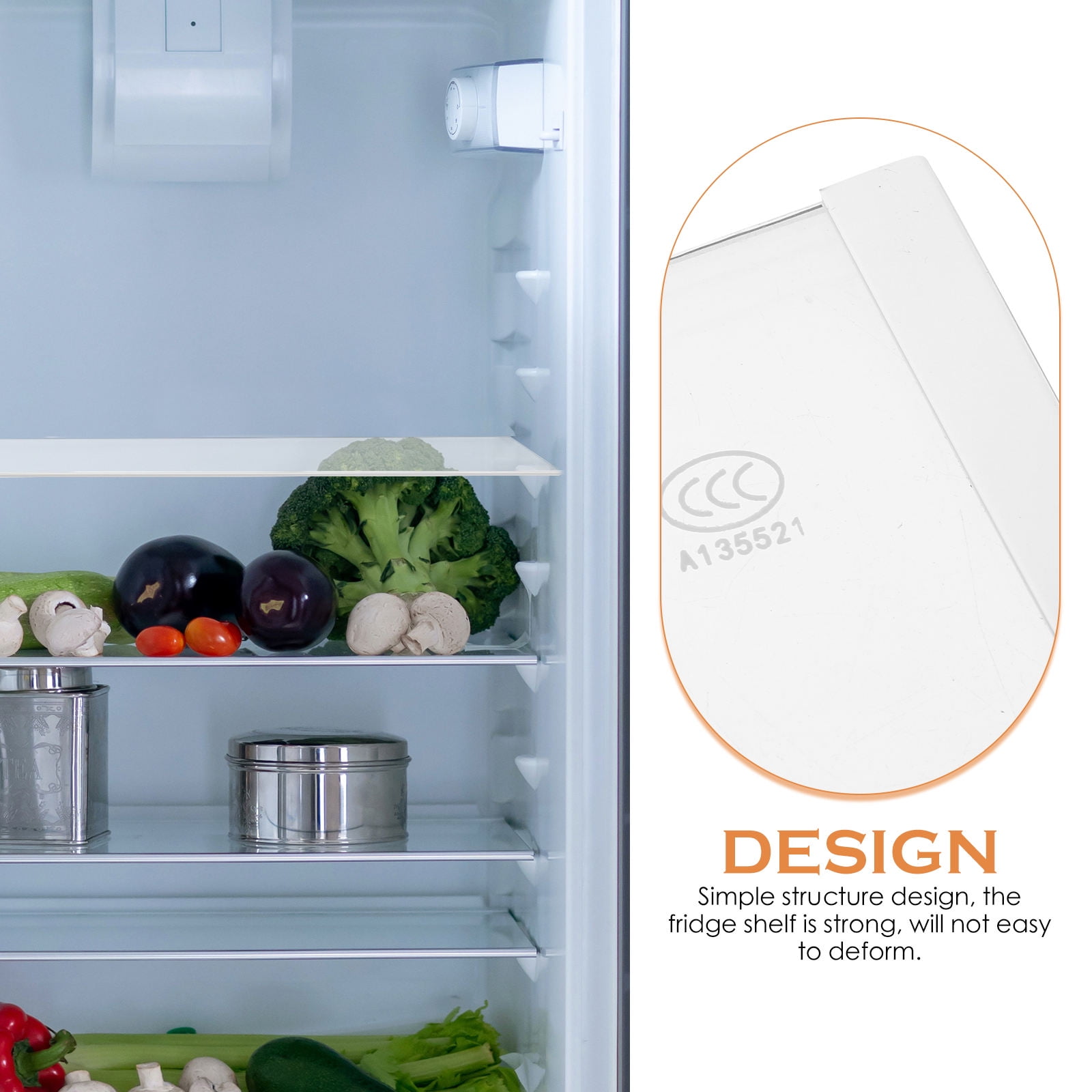 OUNONA Refrigerator Bin Divider Fridge Separator Fridge Divide Shelf Kitchen Fridge Accessory