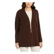STYLE & COMPANY Womens Brown Long Sleeve Open Cardigan Sweater Petites Size: PL
