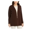 STYLE & COMPANY Womens Brown Long Sleeve Open Cardigan Sweater Petites Size: PS