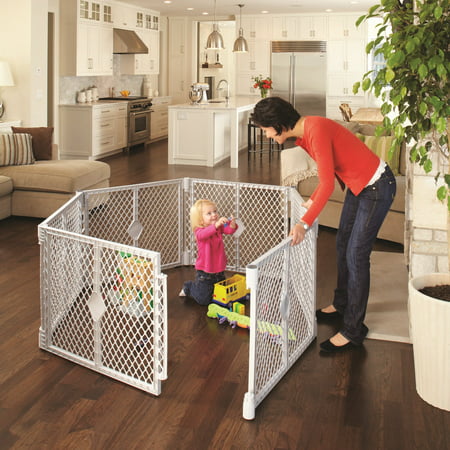 North States 6 Panel Superyard Portable Indoor Outdoor (Best Baby Play Fence)