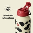 thumbnail image 5 of BOTTLE BOTTLE 32 oz Insulated Water Bottle Stainless Steel Sport Water Bottle with Straw Dual-use Lid Design for Gym with Pill Box (cow), 5 of 7