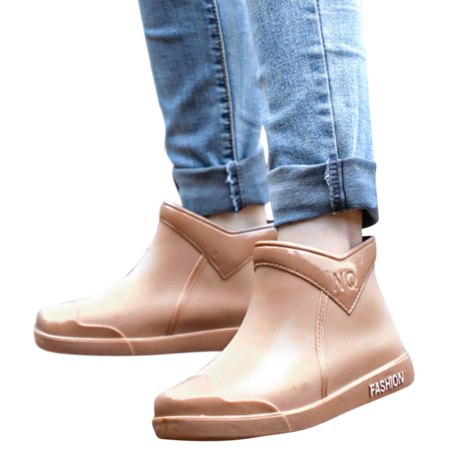 2025 Ladies Short Rain Boots Rain Shoes for Women Size 9 Waterproof Garden Shoes Non Ladies Comfortable insole Lightweight Ankle Rain Winter