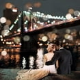 thumbnail image 3 of Loumer, Dianne 12x12 Black Modern Framed Museum Art Print Titled - Kissing in a NY Night- detail, 3 of 5