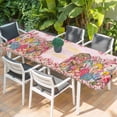 thumbnail image 2 of Light Pink Spring Easter Table Cloths for 8 Foot Rectangle Tables, Bunny Eggs Floral Botanical Patio Waterproof Elastic Fitted Tablecloths, Washable Rectangular Table Cover for Camping, 2 of 8