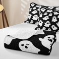 thumbnail image 4 of Homewish Silhouette Multi Ghost Twin Quilt Set for Boys Girls, Cute Halloween Spooky Twin Coverlet Set, 2pcs, 4 of 7
