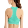 thumbnail image 2 of Women Professional Absorb Sweat Top Sports Bra Mesh breathable Bra Push Up Padded Running Gym Fitness Top, 2 of 5