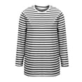thumbnail image 3 of Yievot Striped Shirts for Women Casual Loose Fit Crew Neck 3/4 Sleeve Tops, 3 of 5