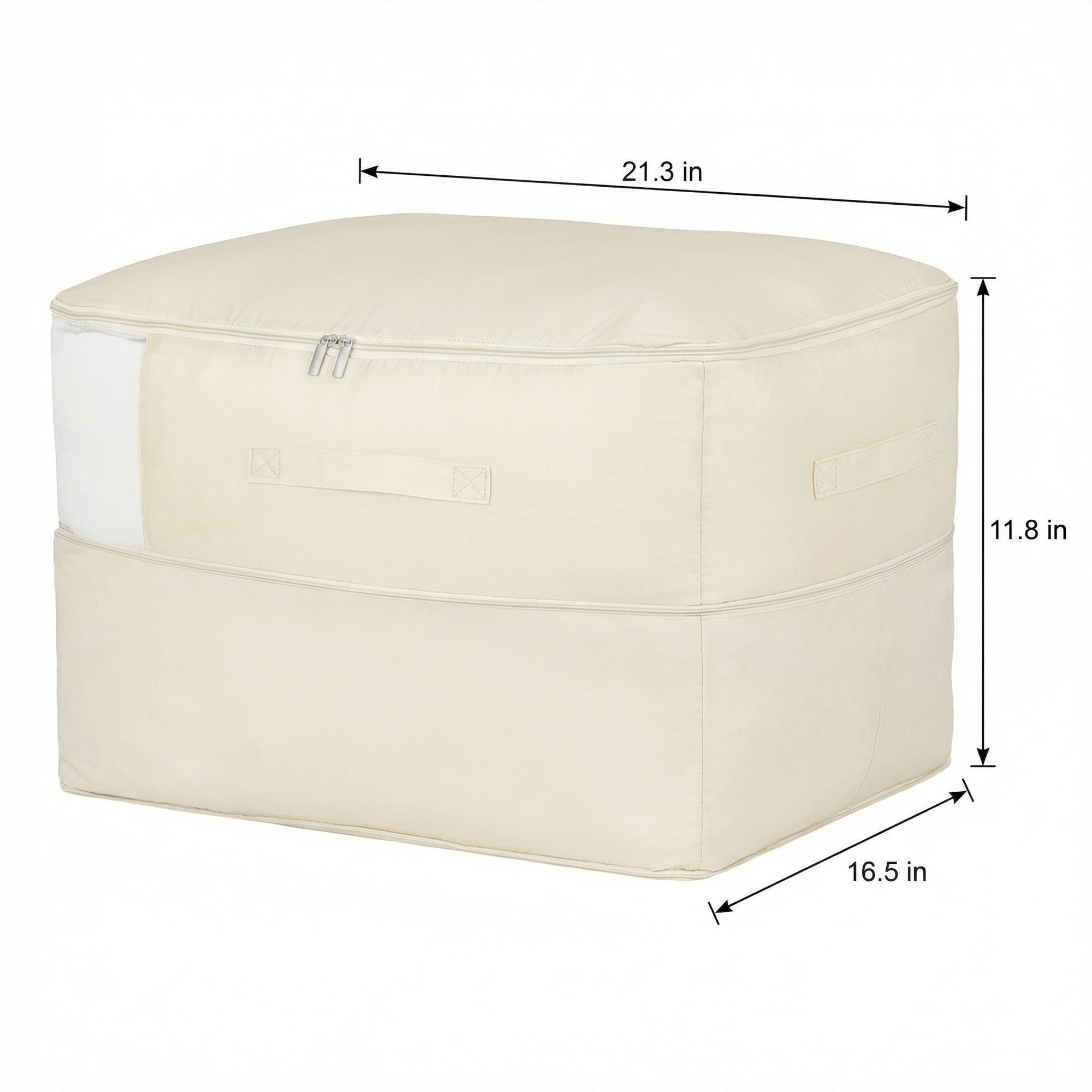 Unique Bargains 1Pc Clothes Expandable Storage Bag Beige 21.3*16.5*11.8in