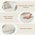 thumbnail image 6 of AFO Boucle Fabric Barrel Chair with Storage Ottoman, Cozy Armchair Accent Chair Set of 1 for Living Room and Bedroom, Cream, 6 of 9