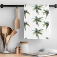 thumbnail image 2 of Green Palm Trees Kitchen Towel Dish Cloths Set of 4, Microfiber Soft Kitchen Hand Towels, Summer Botanical Modern Art Absorbent Quick Drying Dishcloths 18 x 28 Inches, 2 of 8