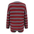 thumbnail image 6 of 2 Piece Outfits Women Striped Knitted Color Block Oversized Long Sleeve Sweater and Shorts Set Casual Fall Trendy Cozy Loose Outfits, 6 of 6