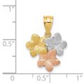 thumbnail image 3 of FJC Finejewelers 14 Kt Tri Color Gold Flower Charm, 3 of 6
