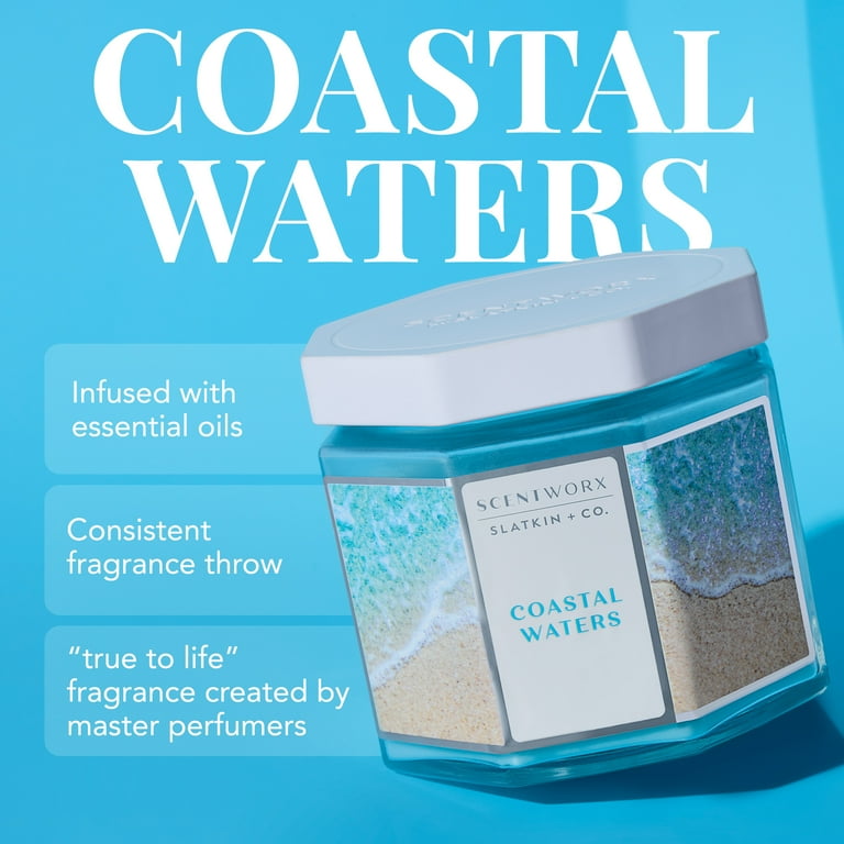 Scentworx 14.5 oz Coastal Waters 3-Wick Jar Candle by Slatkin & Co