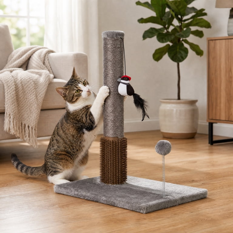 Vibrant Life 19" Cat Scratcher Post with Interactive Toys photo 3