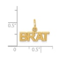 thumbnail image 2 of 14k Yellow Gold Talking - .7 Grams - Brat Charm - Measures 12.2x15.7mm, 2 of 2