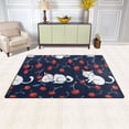 thumbnail image 3 of White Cat Cherry Pattern Memory Foam Area Rug 60"x39" Non Slip, Absorbent, Fade Proof for Living Room, Bedroom, Office, 3 of 7