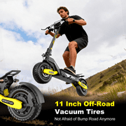 EOEOTWO Off Road Electric Scooter for Adults,Top Speed 30MPH ,48V 23.4AH 40Miles Long Range 1200W E-Scooter for Adults, Commuting E-Scooter with 11 All TerrainTires, Full Suspension