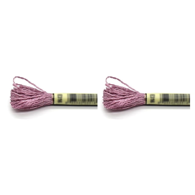 Inteprter DIY hecho a mano no es fácil de desvanecer hilo de lingote de línea de bordado mercerizado doble para regalo de Navidad accesorio rosa Rosa PúrpuraE316 2piezas Inteprter CBP288725