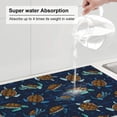 thumbnail image 5 of Sikiie Sea Turtles Swimming Dish Drying Mat, Kitchen Counter Mat, Self Drying Mat for Kitchen Counter Dish Drying Pad ,for Dishes, Utensils, Pots and Pans（24" x 18"）, 5 of 7