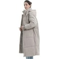 thumbnail image 3 of PUFFIT Long Puffer Jacket for Women,Ultra Soft Winter Coat Hooded with Deep Pockets,Water Repellent, Ladies Warm Winter Jacket, 3 of 7