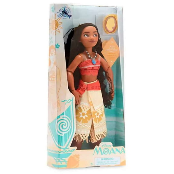 Disney Princess Moana Classic Doll with Box and Pendant, 10.5''