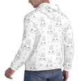 thumbnail image 6 of Rateoe Heart Rabbit Pattern Mens Hoodie, Pullover Hooded Sweatshirt, Kangaroo Pocket Hoodie Ideal for Daily Wear, Travel and Home-4X-Large, 6 of 7