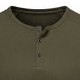 thumbnail image 6 of COSFO Button Tshirts Shirts for Men Solid Ribbed Knit Short Sleeve Shirts Henley Classic Fit Workout Pullover Tops, 6 of 6