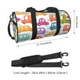 thumbnail image 2 of Balery Doodle Cars Bolsa de Gimnasio para Mujeres y Hombres, Bolsa de Viaje Impermeable, Bolsa de Fin de Semana con Compartimento para Zapatos y Bolsillo Húmedo, 2 of 6