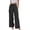 Black, variant on Wrongduck Women's Loose Fit Palazzo Pants Cotton Linen Wide Leg Trousers with Drawstring Waist and Side Pockets