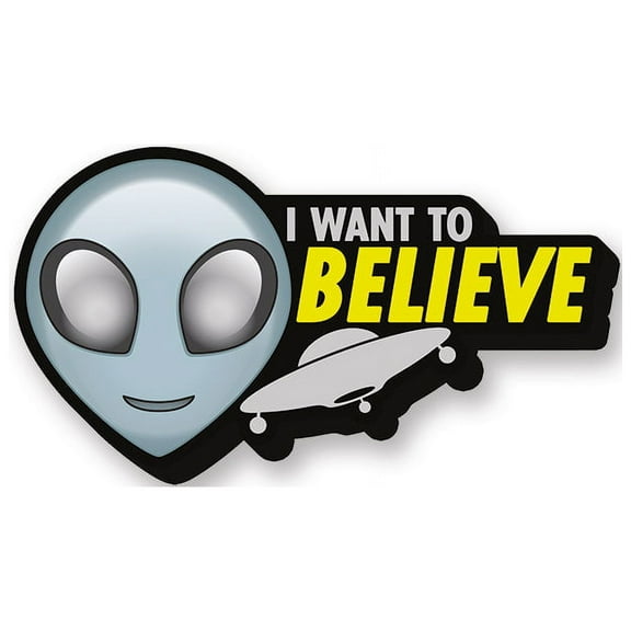 Alien Believe Ship Funky Chunky Magnet