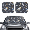 thumbnail image 2 of Haiem Space Cars Car Windshield Sun Shade (2 Pieces) Foldable Windshield Sun Shade Car Accessories for Truck SUV Pickup-Small, 2 of 7