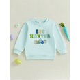 thumbnail image 2 of aturustex Little Girls Boys Easter Sweatshirts 1T-8T Toddler Baby Long Sleeve Pullovers Letter Easter Eggs Embroidery Jumpers Crew Neck Tops Kids Fashly Spring Fall Clothes for Holiday Party, 2 of 7