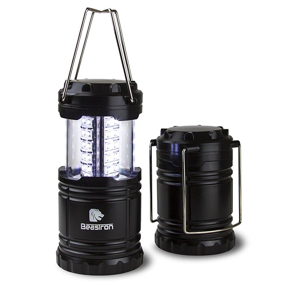 2x beastron portable outdoor led lantern / 600 lumens / collapsible