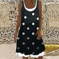 thumbnail image 2 of Summer Dresses for Women Crewneck Sleeveless Polka Dot Printed Short Dress Ladies Casual Beach Sun Dresses, 2 of 7