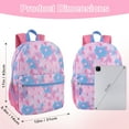 thumbnail image 5 of 17 Inch Heart Printed Backpack with Side Mesh Pockets and Front Zippered Pockets in Loving Hearts Print, 5 of 7
