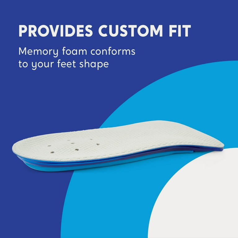Sof Comfort Gel Arch Support Memory Foam Insole Women's Size
