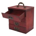 thumbnail image 1 of Vintage Wooden Jewelry Box, 4 Layer Drawer Multi Purpose Retro Jewelry OrganizerS Case Beautiful Practical  For Home, 1 of 8
