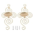 thumbnail image 3 of Wall Candle Holder, 2 Sets Swirl Iron Art Pattern European Style Wall Mounted Candlestick  For Cafe Bar For Living Room Gold, 3 of 8